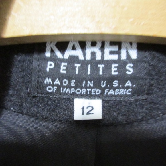 Vintage Karen Double-Breasted Wool Cashmere Blend Button Up Coat, Size 12 - Picture 8 of 8